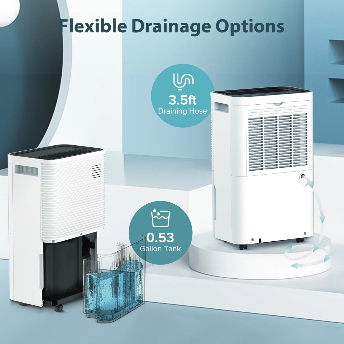 45 Pints Dehumidifier with Drain Hose L169