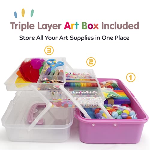 Kids Craft Kit in a Plastic Craft Box Organizer B412961