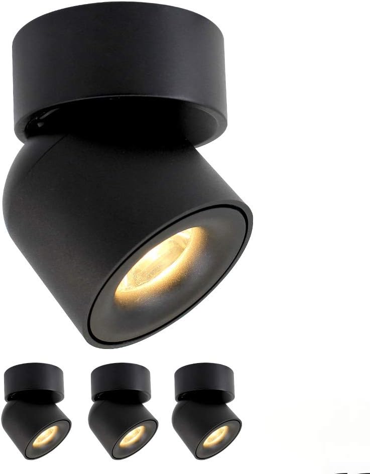7W 3000K White Aluminum Adjustable Dimmable Ceiling Spotlight Pack of 2 W387