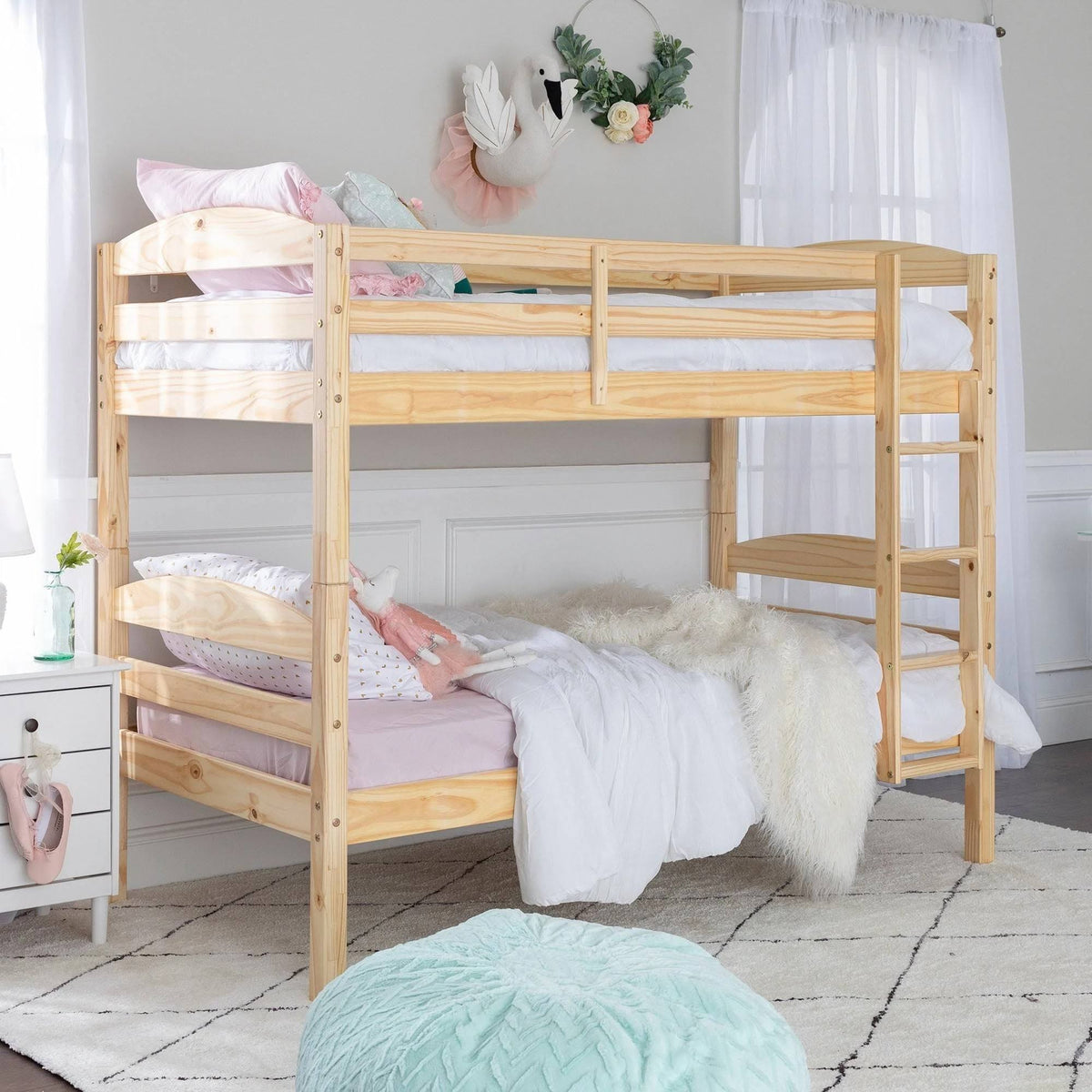 Twin Over Twin Solid Wood Bunk Bed K860311