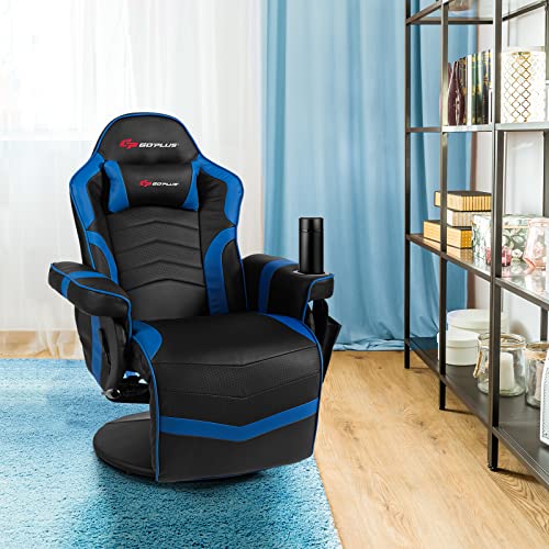 Black PU Leather Recliner Chair with Footrest and Cup Holder S937260