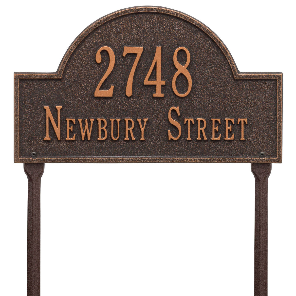 Arch Marker - Standard Lawn - Two Line in Oil Rubbed Bronze I60114