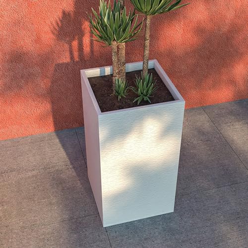 Black 31 Inch Tall Square Planter U2136