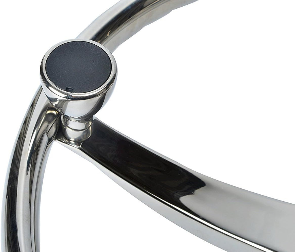 Stainless Steel Boat Steering Wheel 3 Spoke 13-1/2 Dia E37725