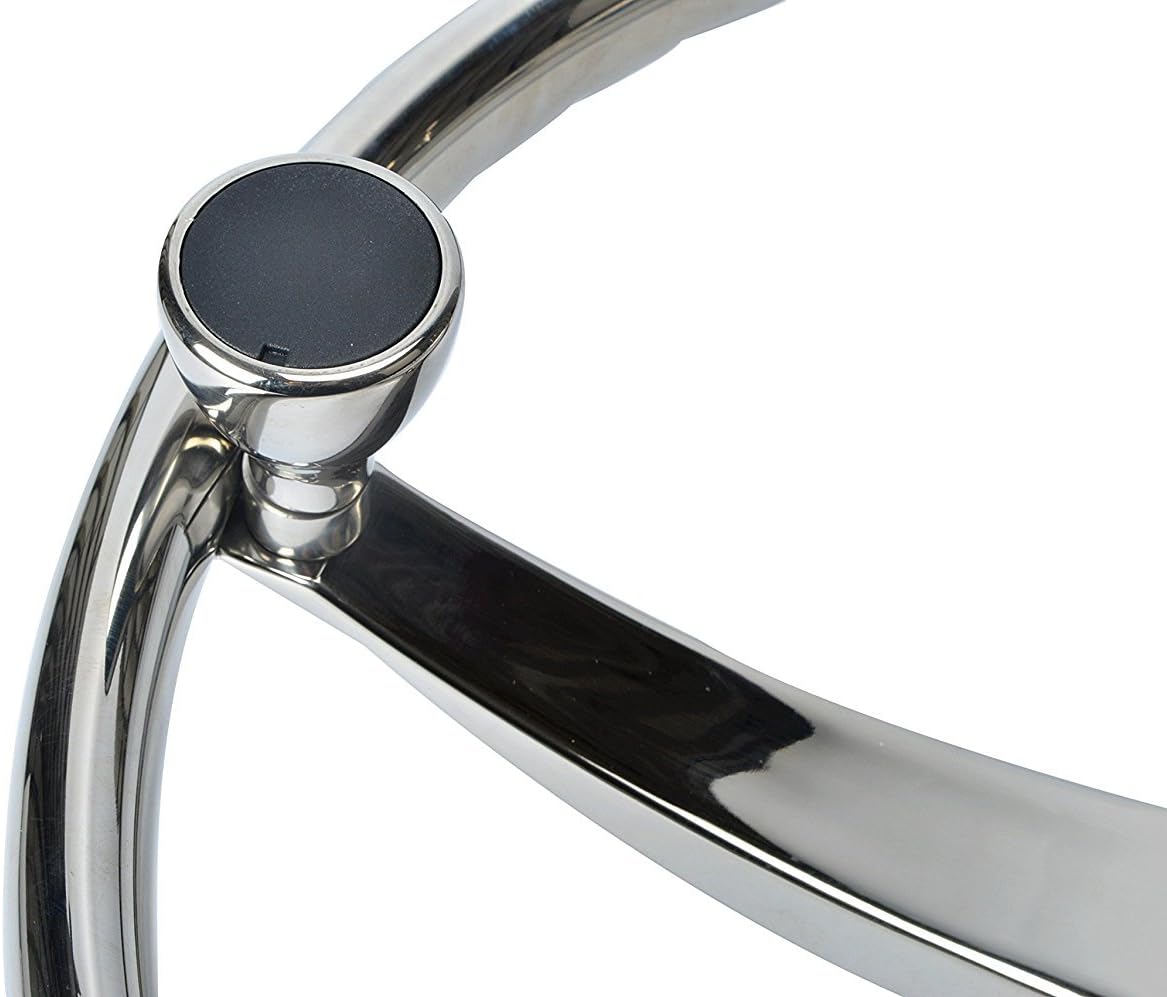 Stainless Steel Boat Steering Wheel 3 Spoke 13-1/2 Dia E37725