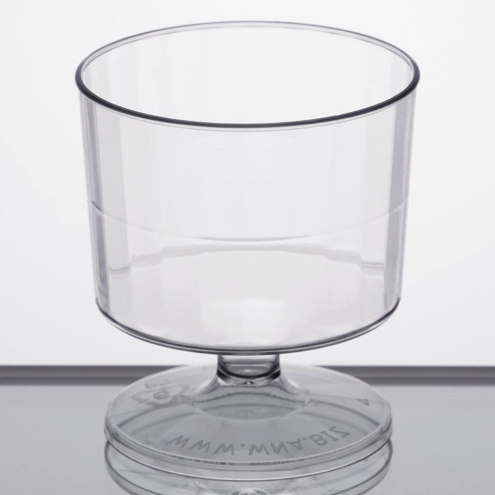 2 oz. Clear Plastic Pedestal Wine Cup Q6972