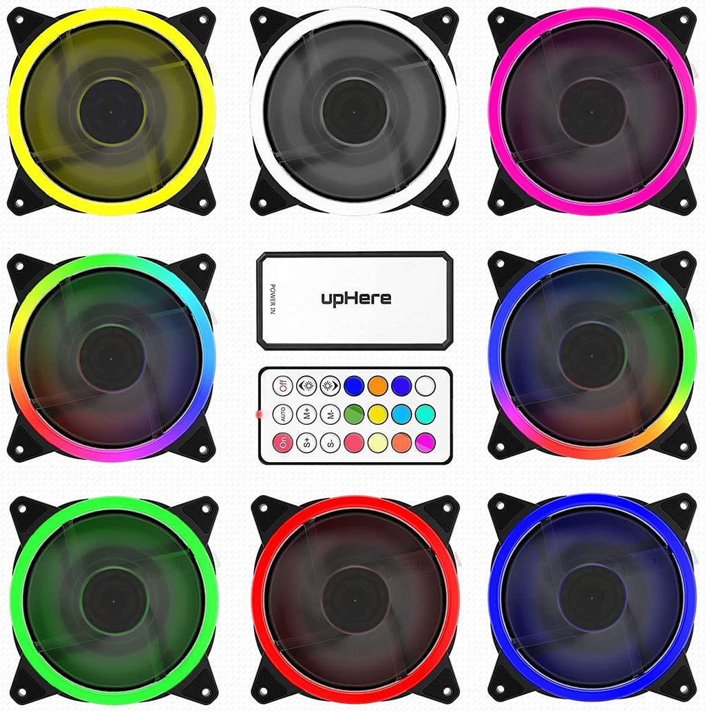 120mm RGB Computer Cooling PC Case Fan 3-Pack Black N3196