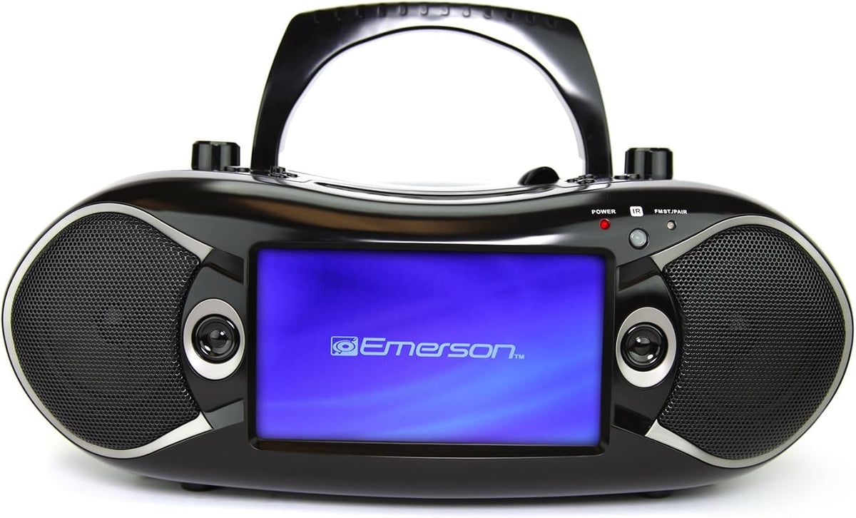 Black 7" Bluetooth DVD Boombox with AM/FM Radio M295