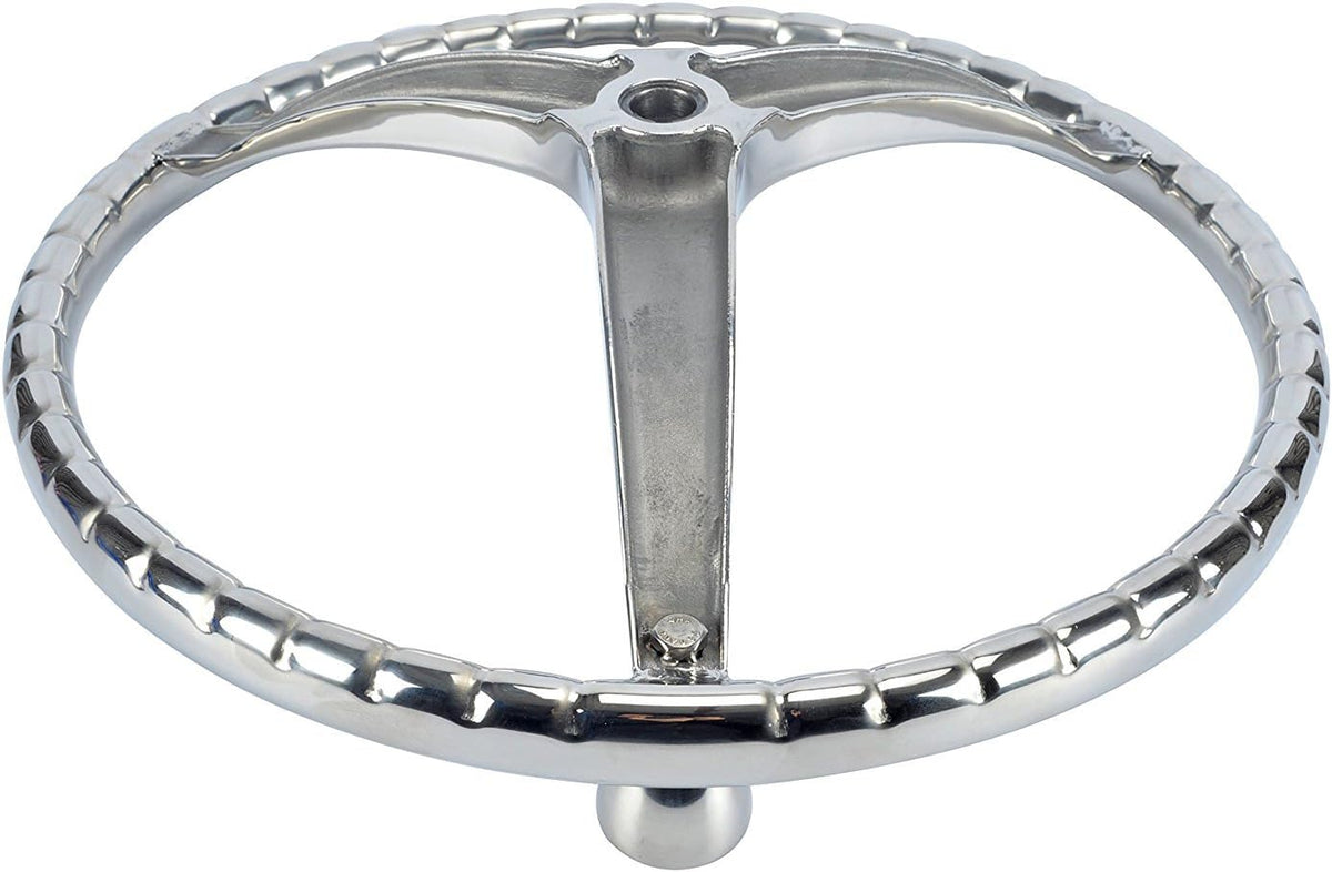 Stainless Steel Boat Steering Wheel 3 Spoke 13-1/2 Dia E37725