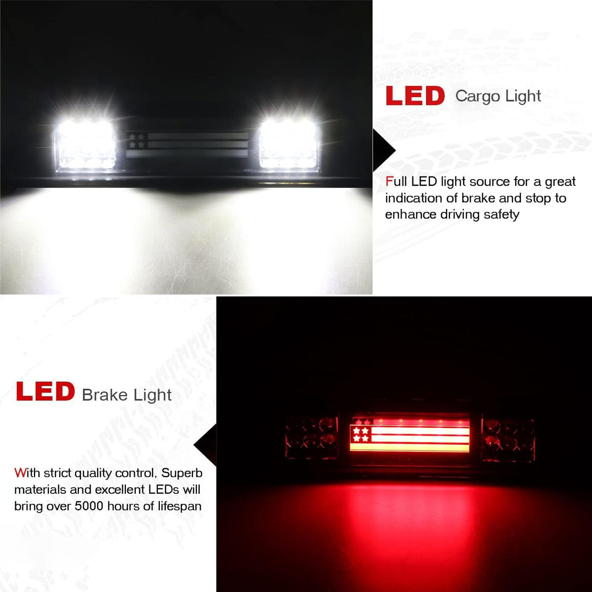 LED 3rd Brake Light High Mount Stop Light Smoke Lens C386304