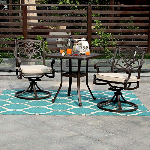 Cast Aluminum Rectangular Patio Dining Table, 64" x 37" X41244