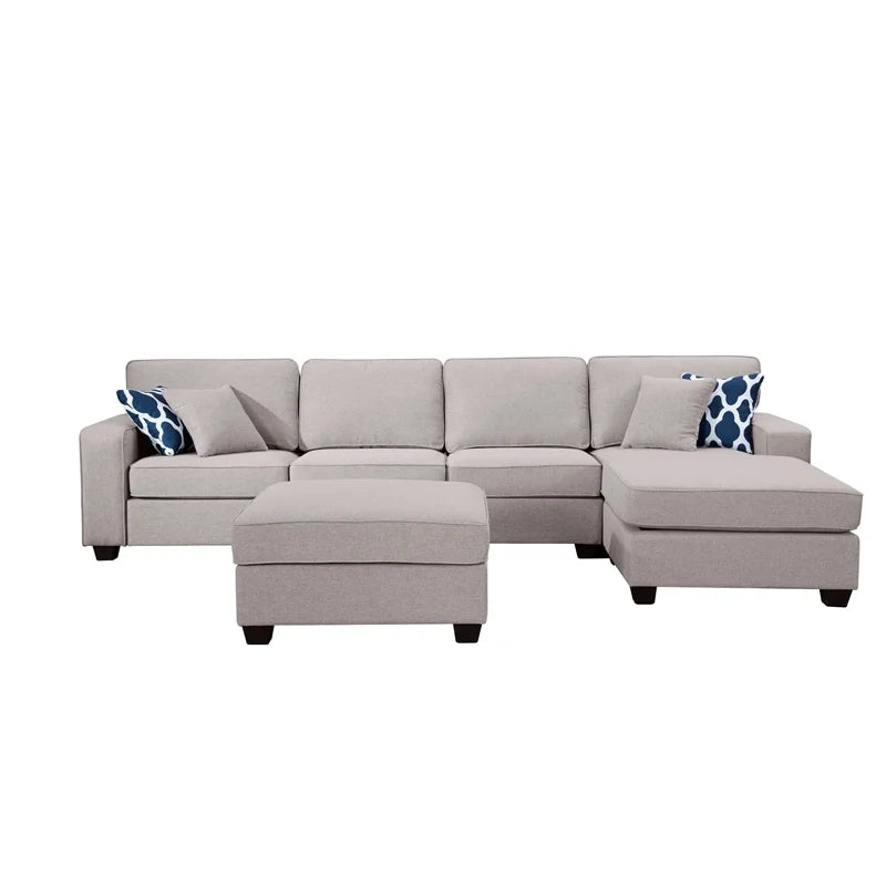 Fabric Reversible Sectional Sofa V66957