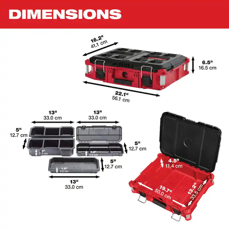 22 in. Rolling Tool Box and Large and Medium Tool Box B647243