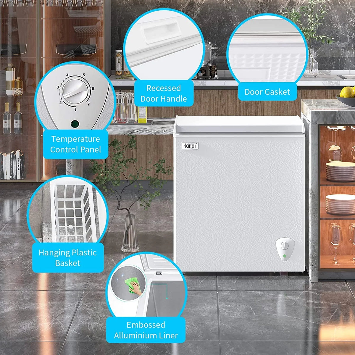 5.0 Cu.ft White Chest Freezer W98693