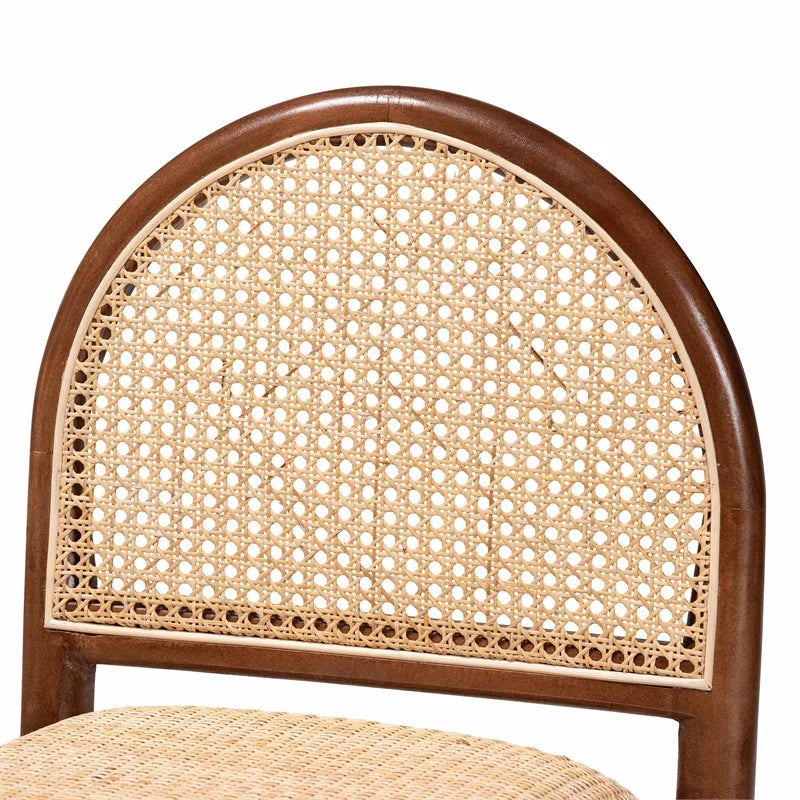 Natural Rattan and Acacia Wood Counter Stool L58603