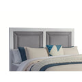 White Wood Queen Upholstered Headboard O1935