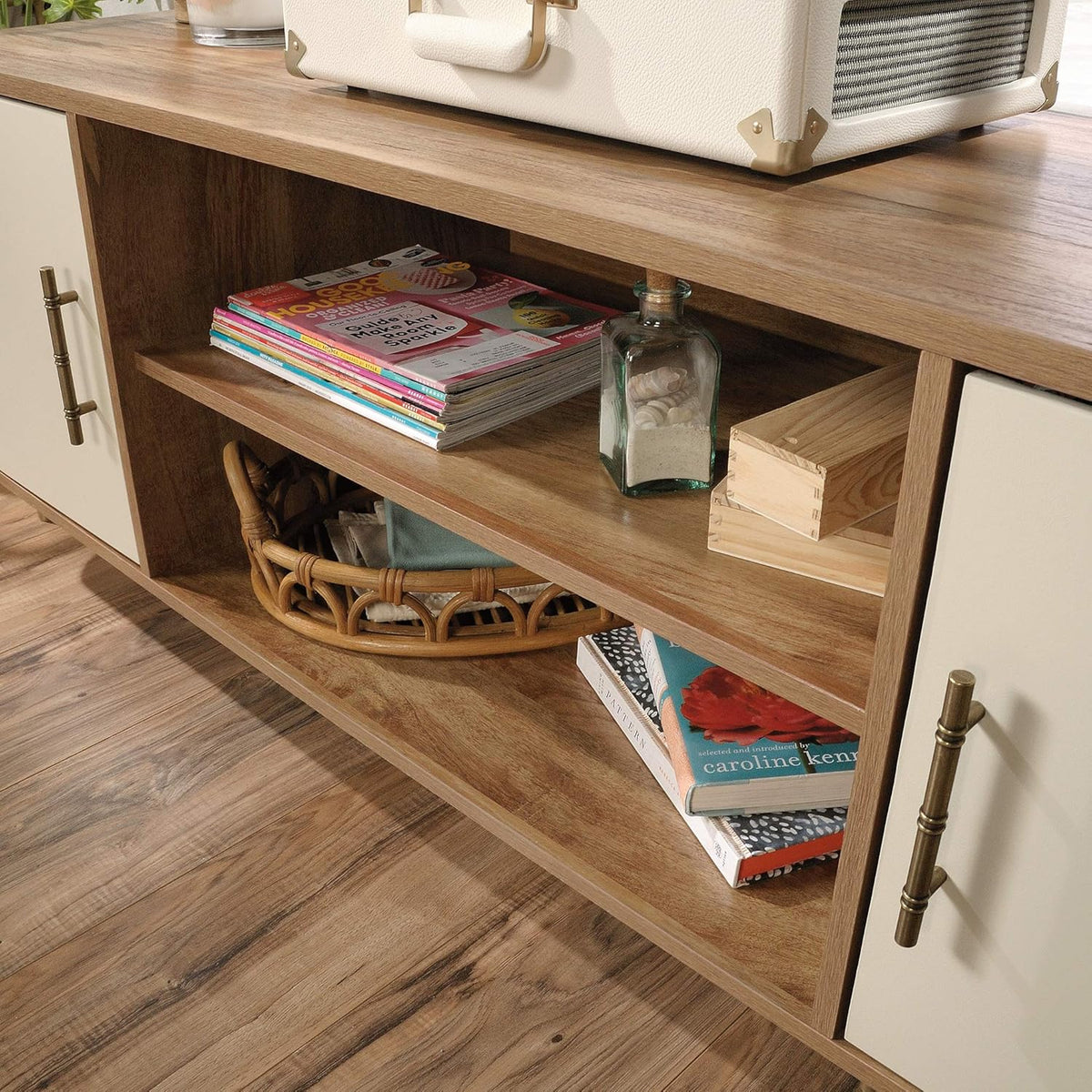 Sindoori Mango Finish Entertainment Credenza D42933