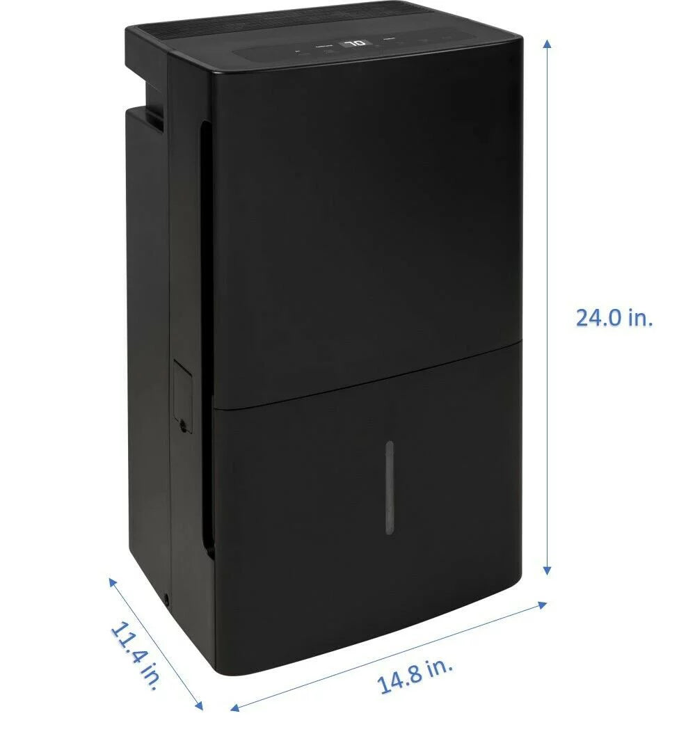 45-Pint Portable Dehumidifier with Drain, Black T41168
