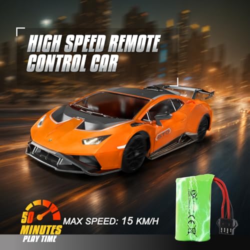 Remote Control Car 1:18 Scale 2.4Ghz RC Drift Car Orange E72606