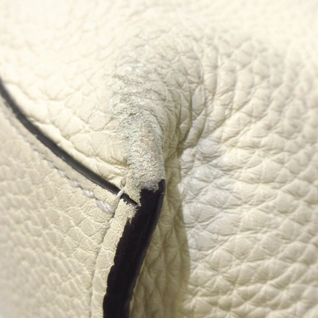 White Calf Leather Satchel M36556