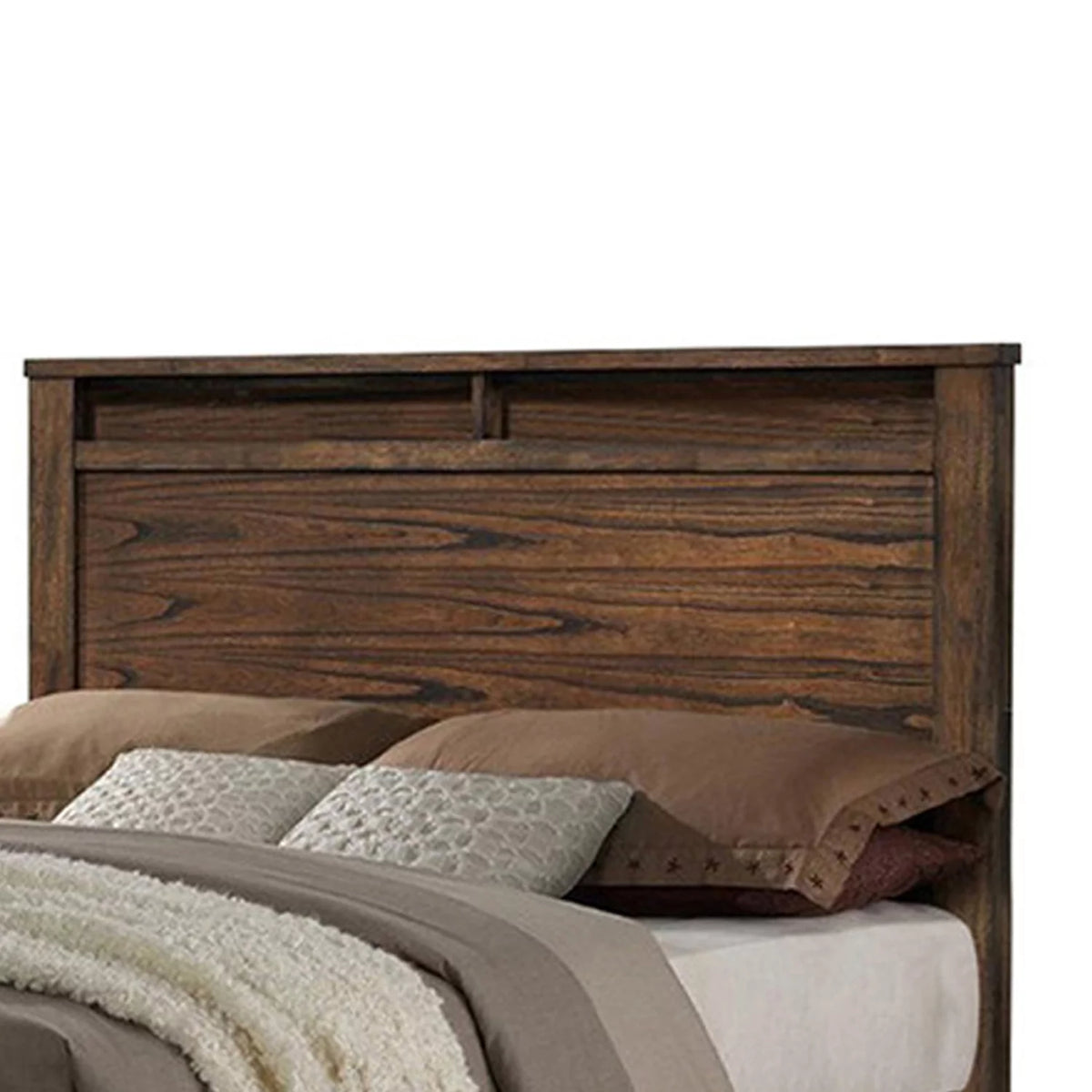 Wooden Queen Size Bed with Storage Drawers L207554