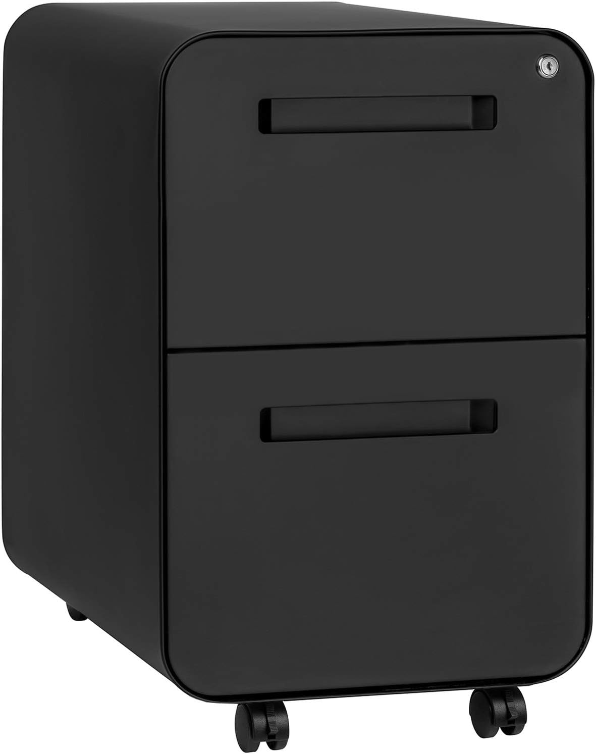 White 2-Drawer Mobile File Cabinet B3436