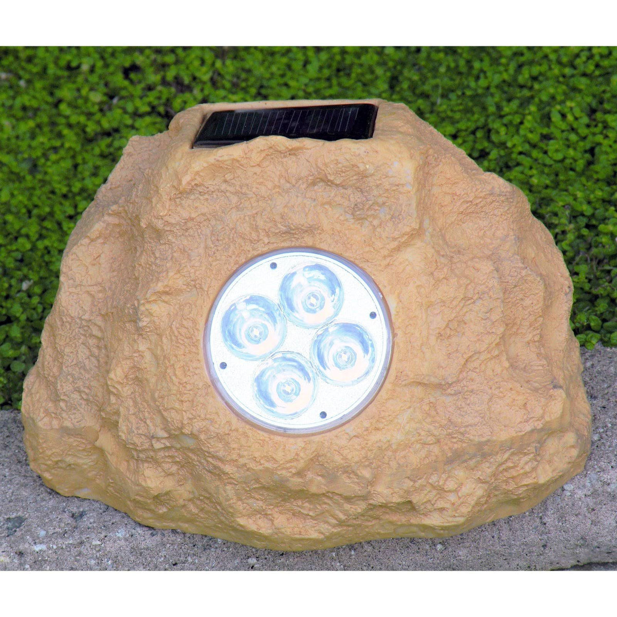 Set of 3 Solar Sandstone Rock Spot Lights K79409