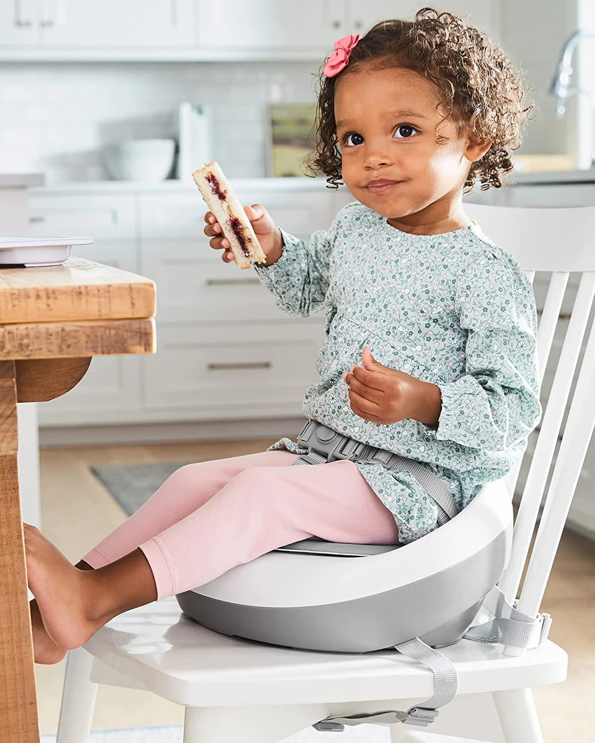 Grey White Booster Seat L7588
