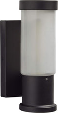 Cylindrical Wall Sconce With LED Light Bulb, Black Q236