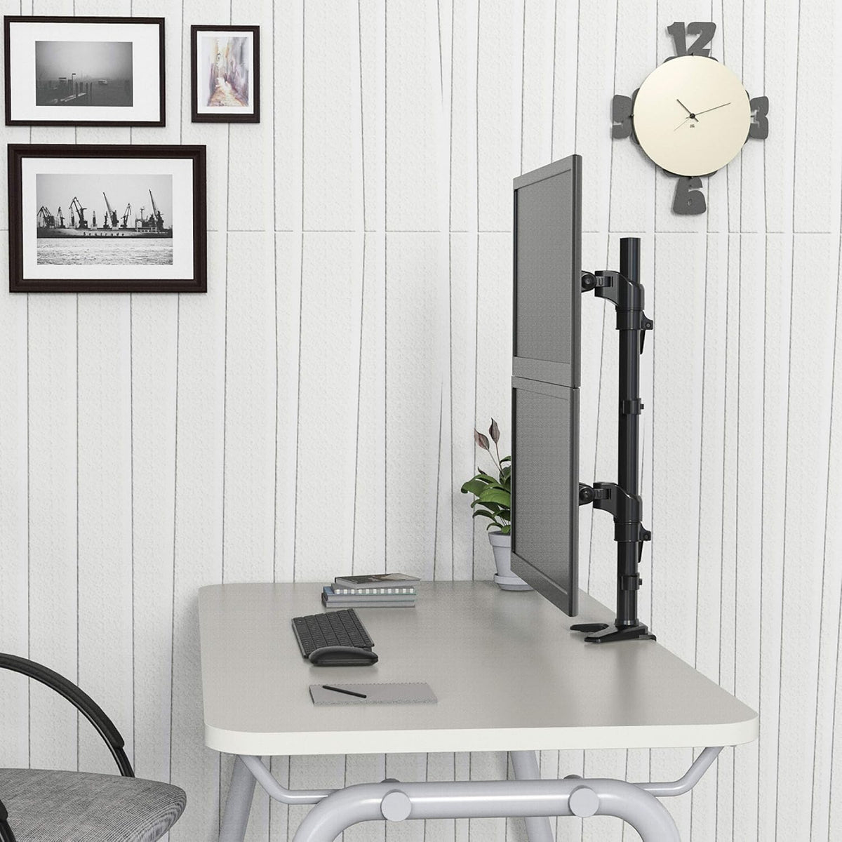 Vertical Dual Monitor Mount, 15-27 Height Adjustable Z870325