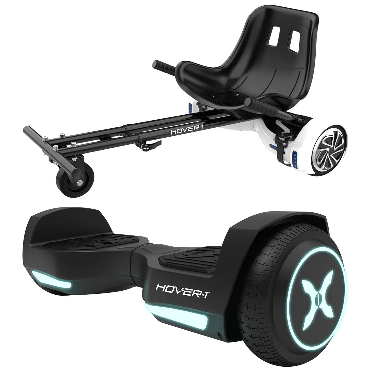 Black Hoverboard with LED Headlights L275
