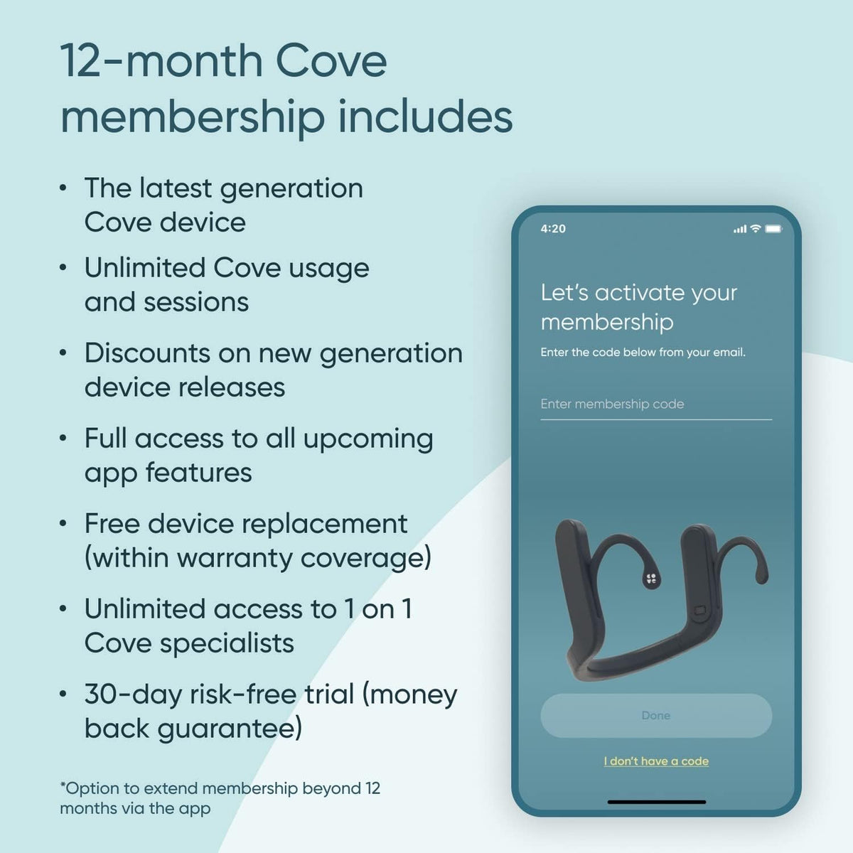 Wearable Device with 12-Month Membership O633