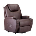 Wide Faux Leather Power Lift Recliner I96595