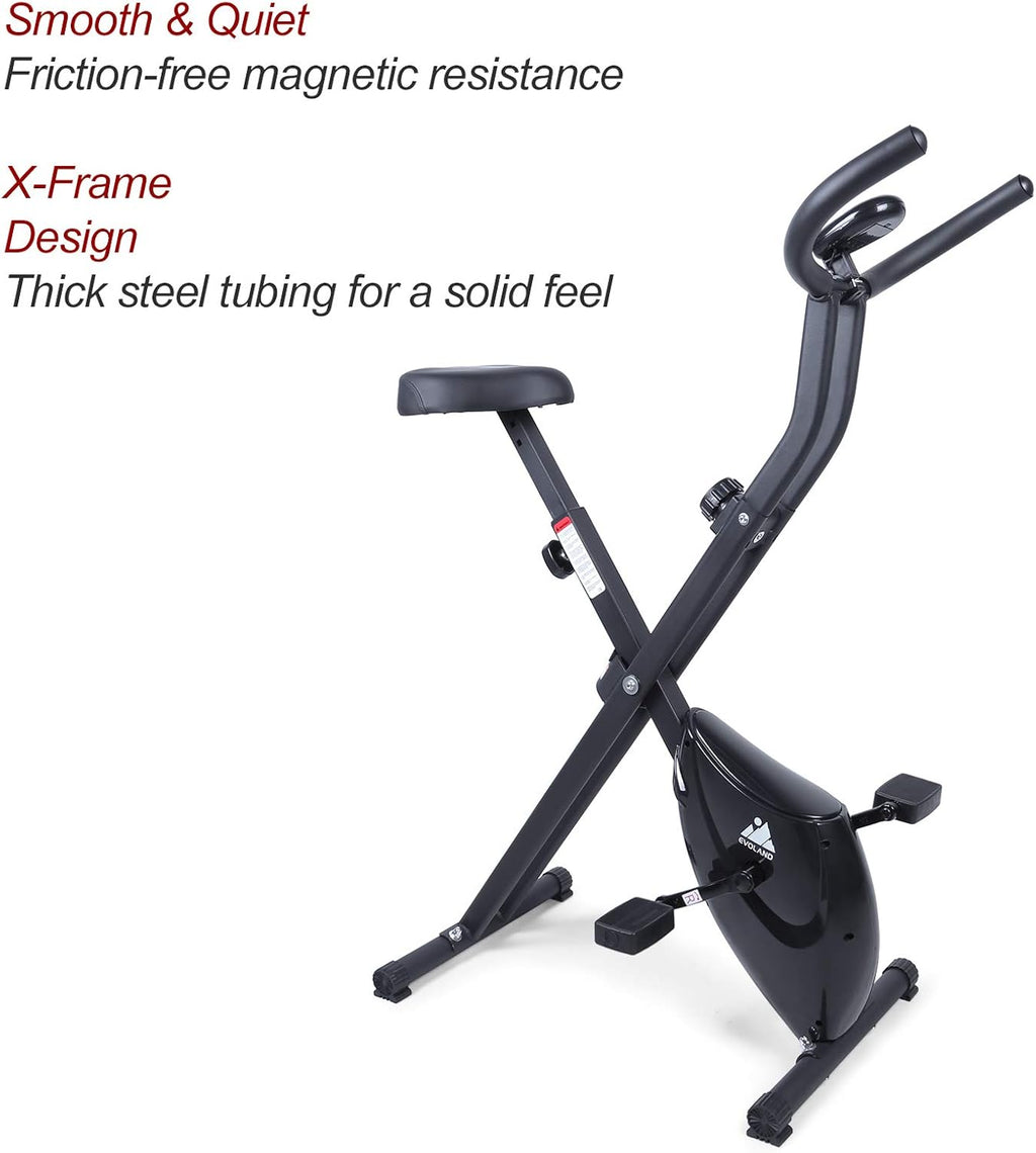 Foldable Magnetic Upright Exercise Bike with 8 Resistance Levels D409