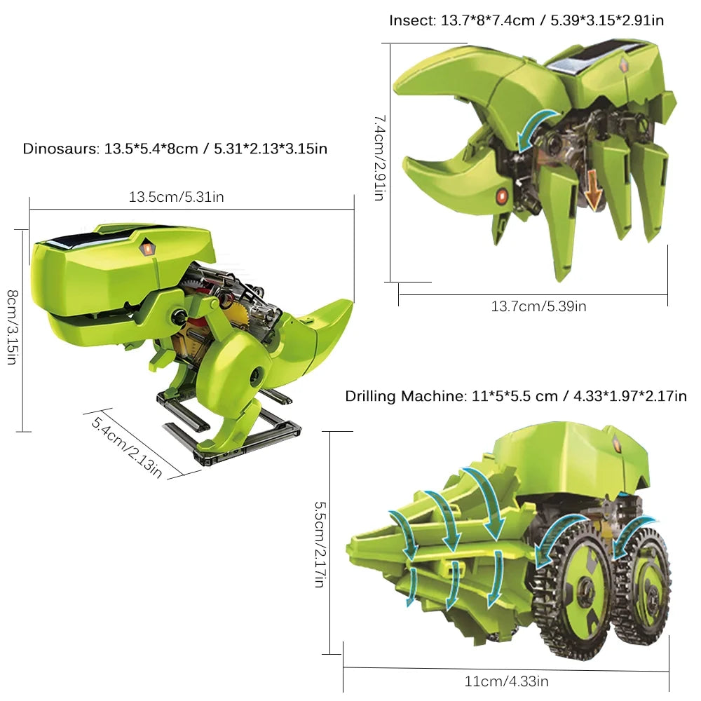 3 In 1 Solar Robot Diy Toy Set Stem Science Toy X9935