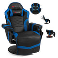 Black PU Leather Recliner Chair with Footrest and Cup Holder S937260