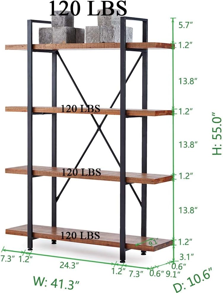 Solid Wood 3 Tier Bookshelf V59826