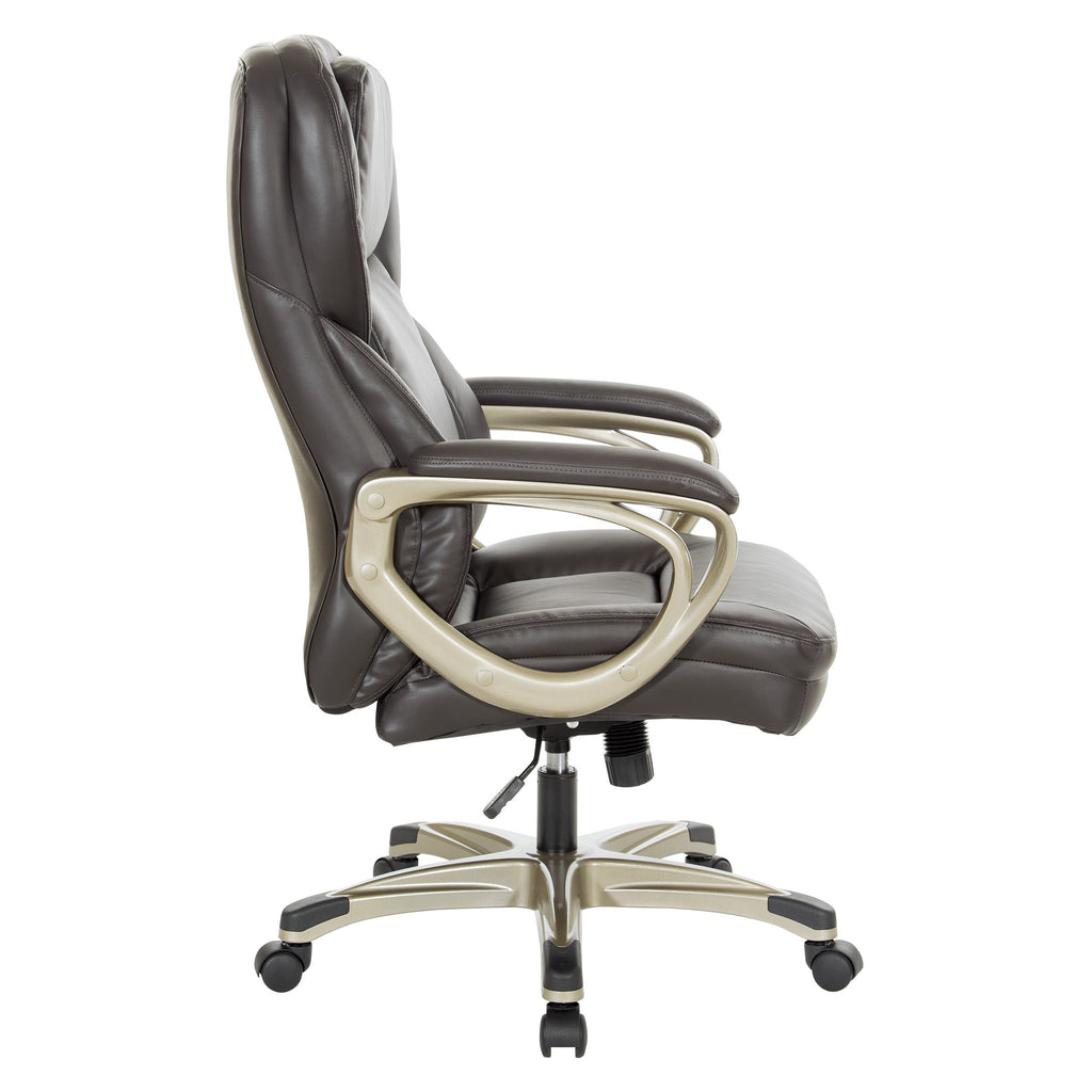 Cream Bonded Leather Executive Office Chair A9495