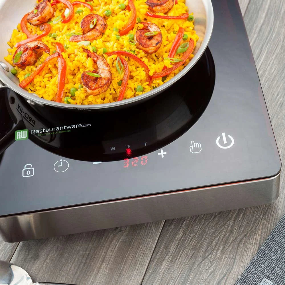 Square Stainless Steel Induction Cooktop, 120V, 1800 watts W254
