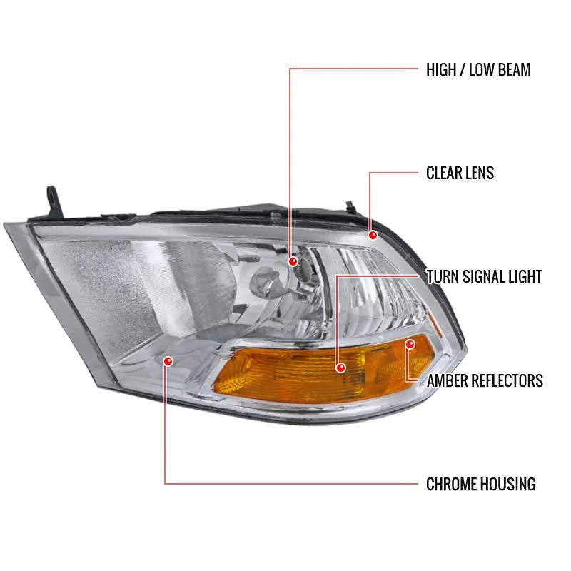 Chrome Crystal Headlights K731122