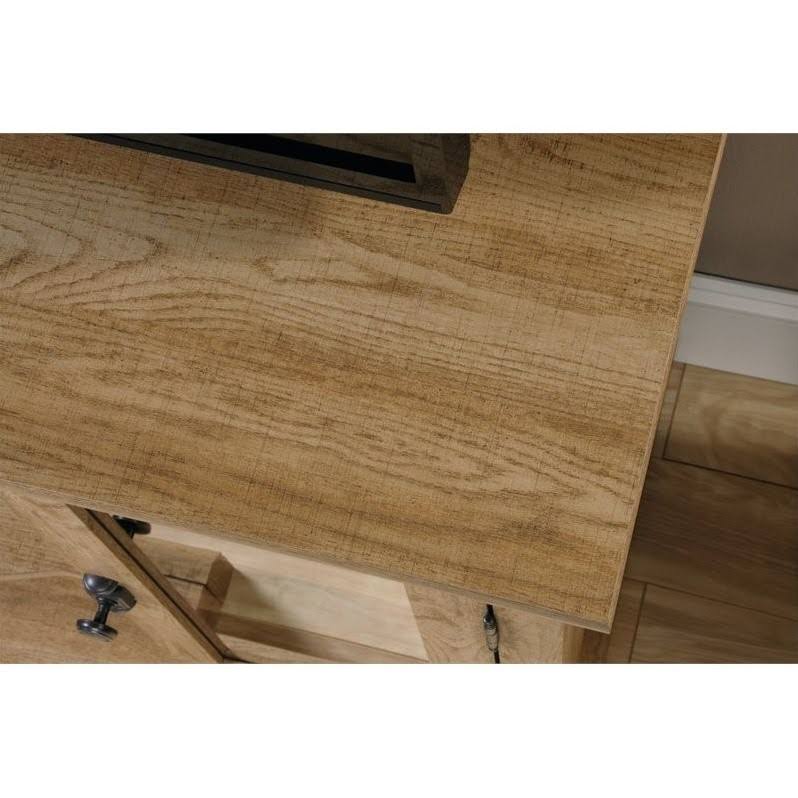 Scribed Oak Entertainment Credenza D78302