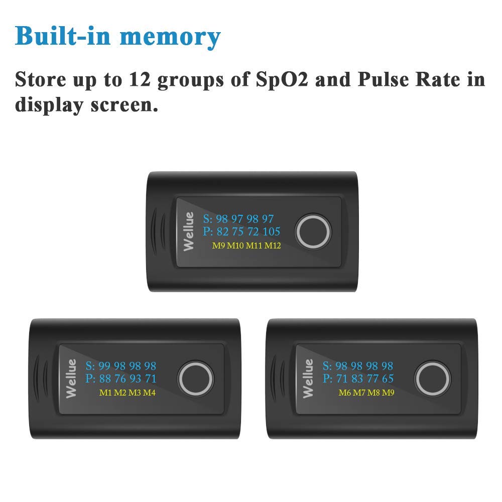Bluetooth Fingertip Pulse Oximeter with Carry Bag Y161