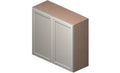 Antique White 2 Doors 2 Shelves Wall Cabinet High-Density Fiberboard Y9800