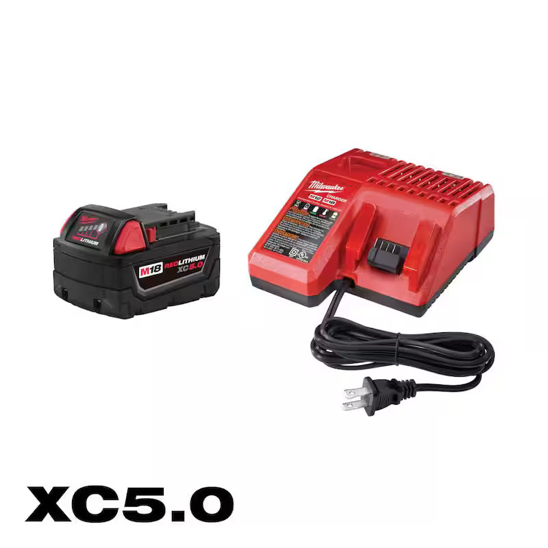 18V Lithium-Ion Brushless Cordless 4-1/2 in./5 in. Grinder and Starter Kit with 5.0 Ah Battery and Charger U39092