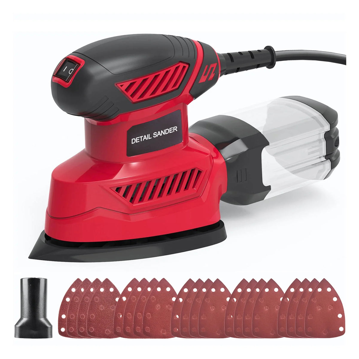 Mouse Detail Sander, 13500RPM Compact Electric Sander with 20Pcs Sandpapers H395543