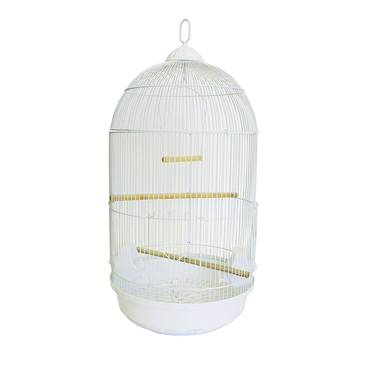 White Round Bird Cage B70625