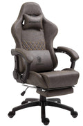 Vintage Style PU Leather High Back Gaming Chair with Massage Lumbar Support F193