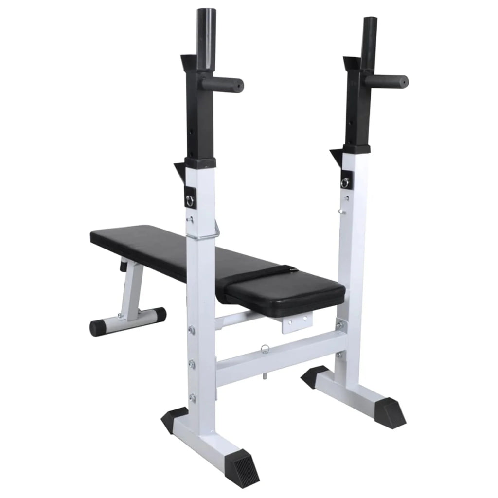 Workout Bench with Weight Rack, Barbell and Dumbbell Set 264.6 lb F34677