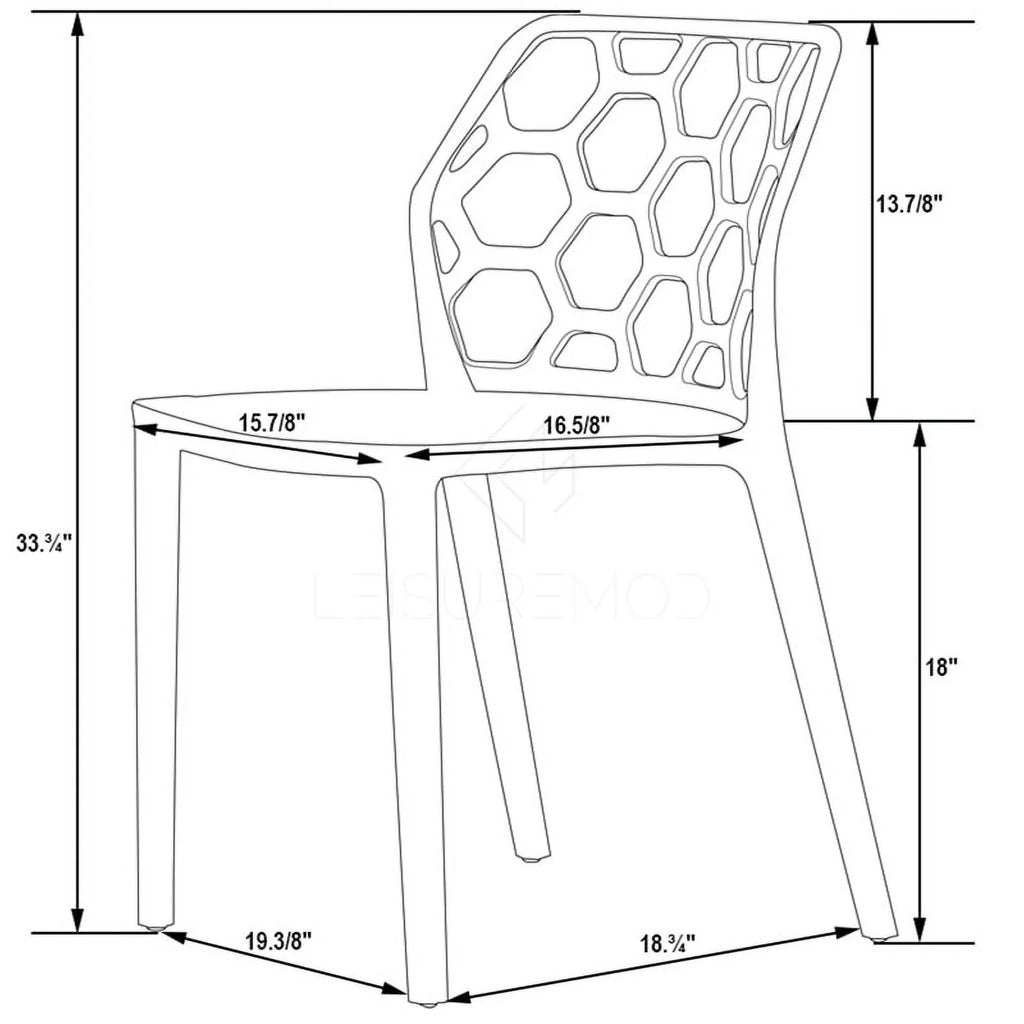 Black Plastic Dining Side Chair R68032