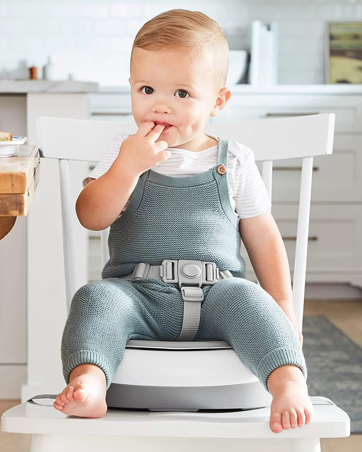 Grey White Booster Seat L7588
